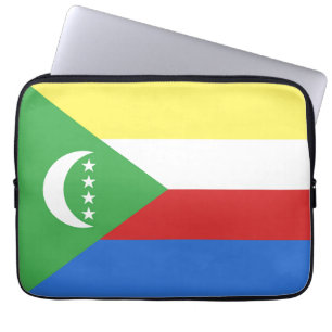 Comoros flag laptop sleeve