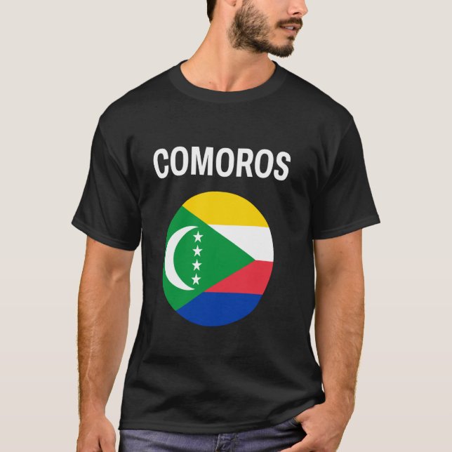 Comoros Flag Modern T-Shirt (Front)