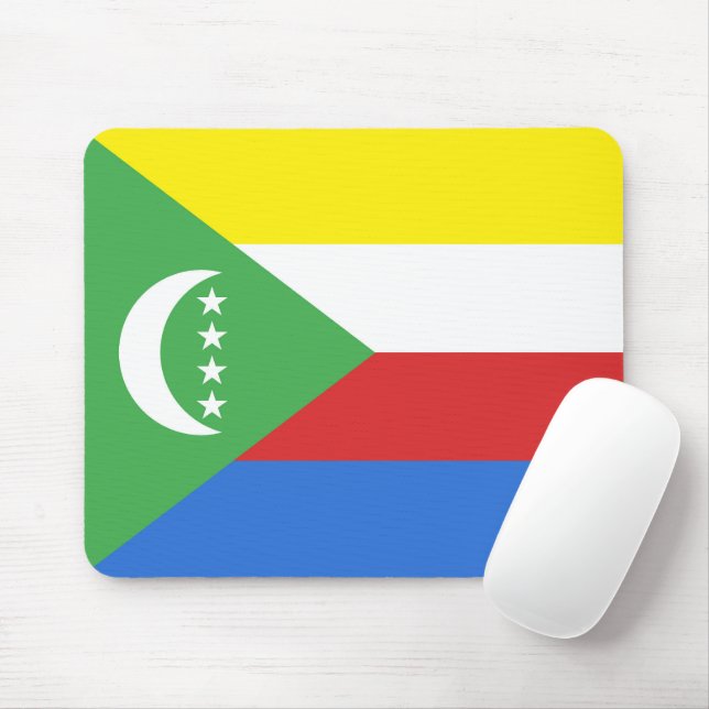 Comoros flag mouse pad (With Mouse)