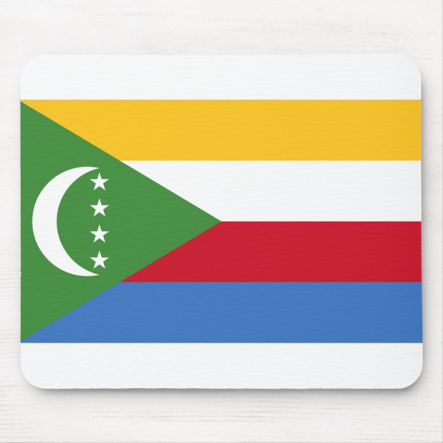 Comoros Flag Mouse Pad (Front)