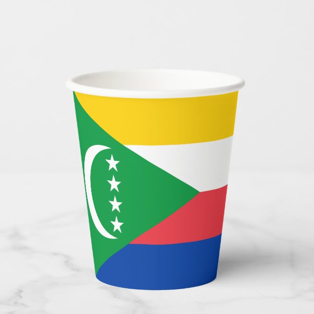 Comoros Flag Paper Cups (Front)