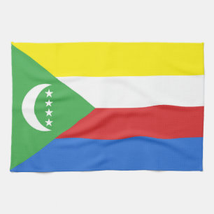 Comoros flag tea towel