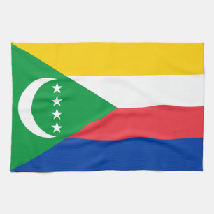 Comoros Flag Tea Towel