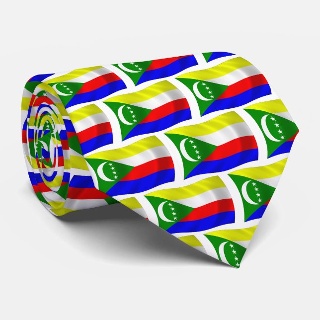 Comoros Flag Tie (Rolled)