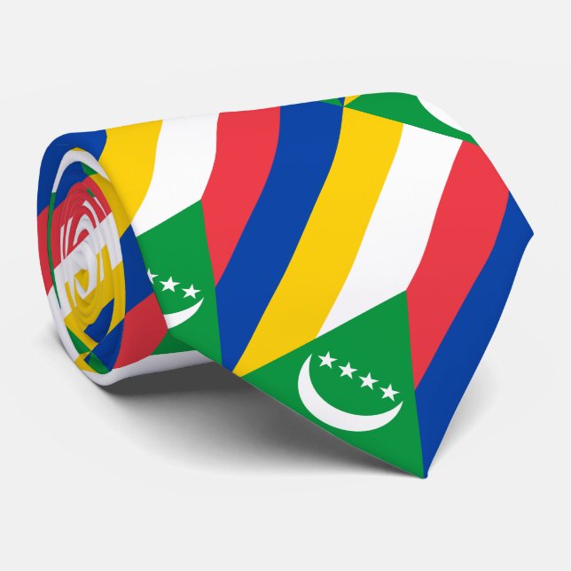 Comoros Flag Tie (Rolled)