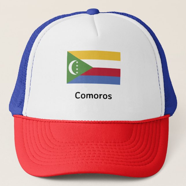 Comoros Flag Trucker Hat (Front)