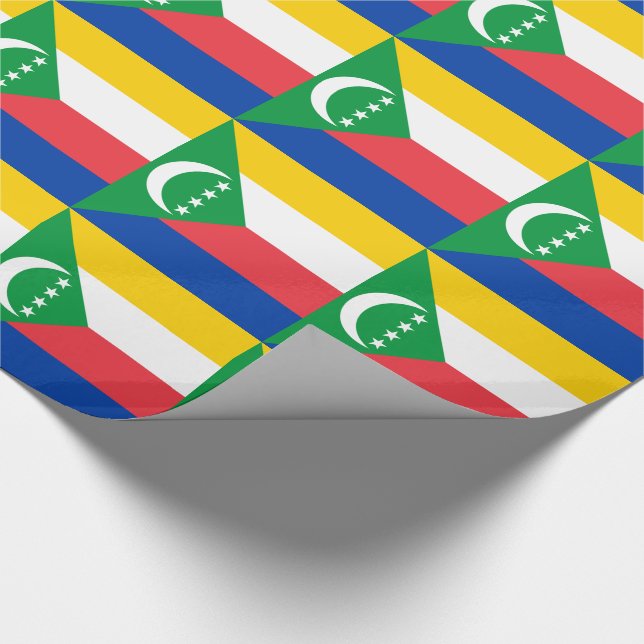 Comoros Flag Wrapping Paper (Corner)