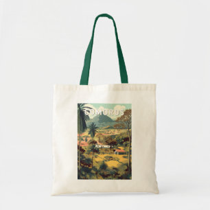 Comoros Illustration Travel Art Vintage Tote Bag