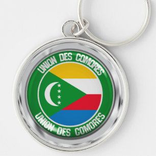 Comoros Round Emblem Key Ring