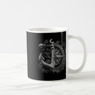 Comp And Anchor Boating Ocean Sea Retro Vintage Sa Coffee Mug