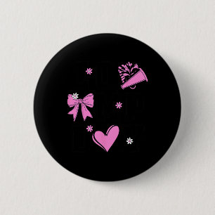 Comp Day Cheer Mum Retro Cheerleading Love Women G 6 Cm Round Badge