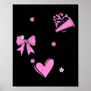 Comp Day Cheer Mum Retro Cheerleading Love Women G Poster