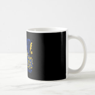 Comp Day Cheerleading Competition Blue And Gold Po Coffee Mug
