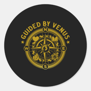 Comp Rose Camping Sailing Hiking Guide Outdoor Lov Classic Round Sticker