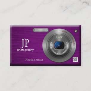 Compact Camera Professional Photographer QR Code Business Card