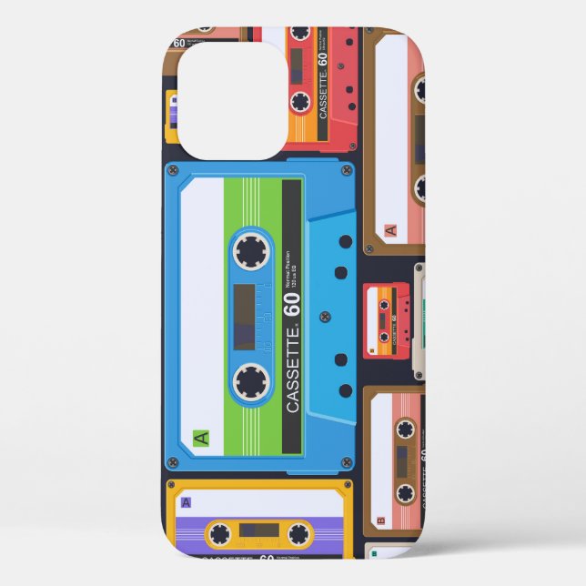 Compact Cassettes Abstract Composition Case-Mate iPhone Case (Back)