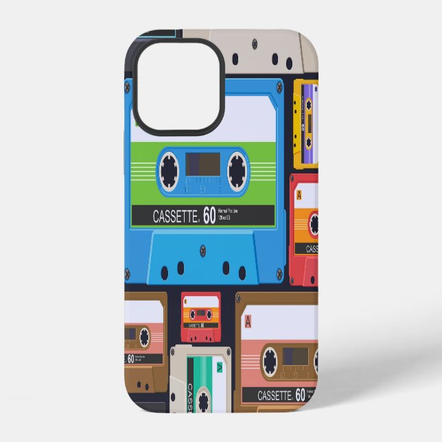 Compact Cassettes Abstract Composition iPhone Case (Back)