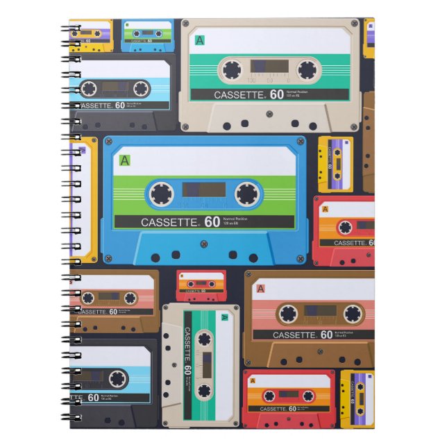 Compact Cassettes Abstract Composition Notebook (Front)