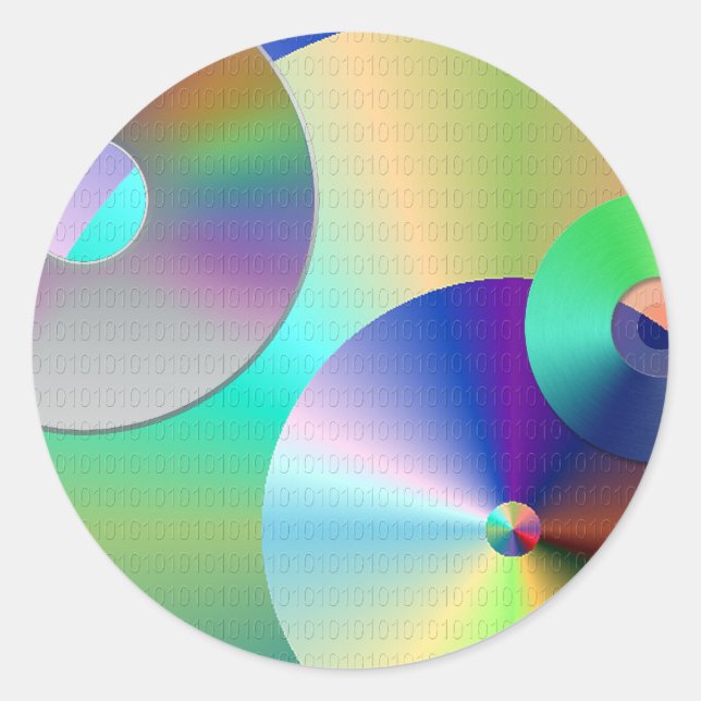 Compact Discs Classic Round Sticker (Front)