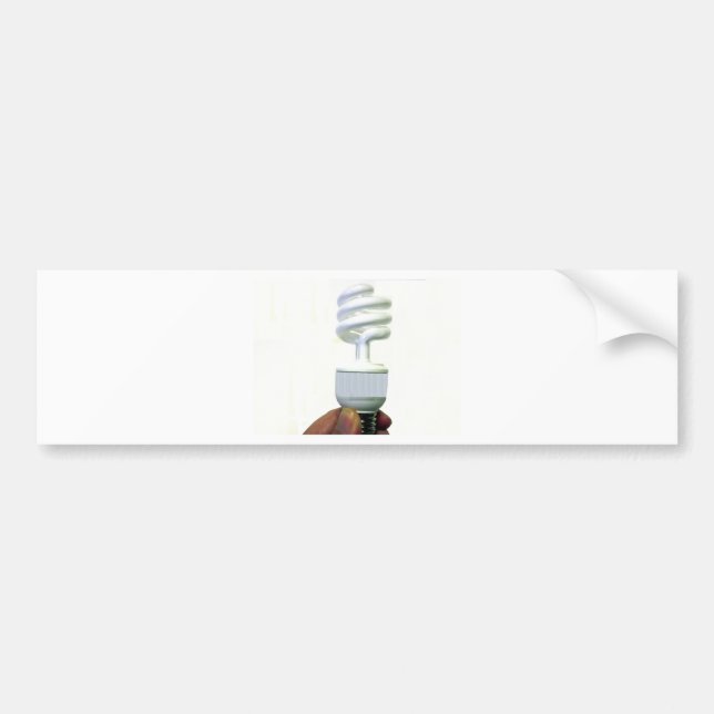 Compact Fluorescent bulb Bumper Sticker (Front)