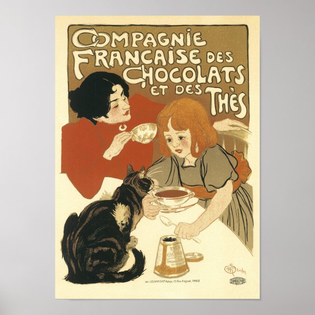Compagnie Francais de Chocolats Vintage French Ad Poster (Front)