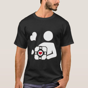 Companion Cube Gaming Portal Nerd Funny Gamer 1 T-Shirt