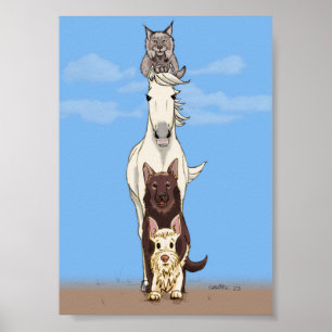 Companion Totem - Coloured Poster