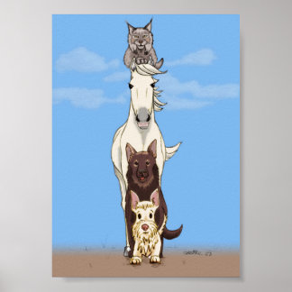 Companion Totem - Coloured Poster