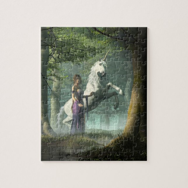 Companions in the Enchanted Forest Jigsaw Puzzle (Vertical)