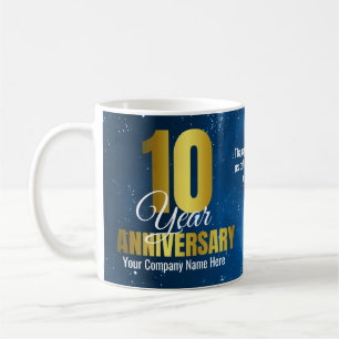 Company 10 Year Anniversary Business Coffee Mug