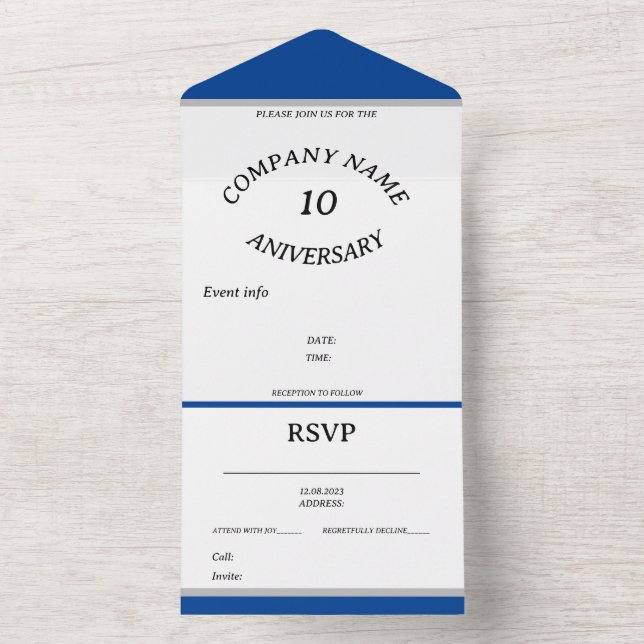 COMPANY ANIVERSARY EVENT INVITATION customisable (Inside)