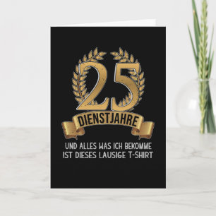 Company Anniversary 25 Years Of Employees Company Card