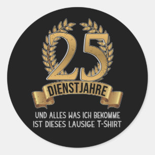 Company Anniversary 25 Years Of Employees Company Classic Round Sticker