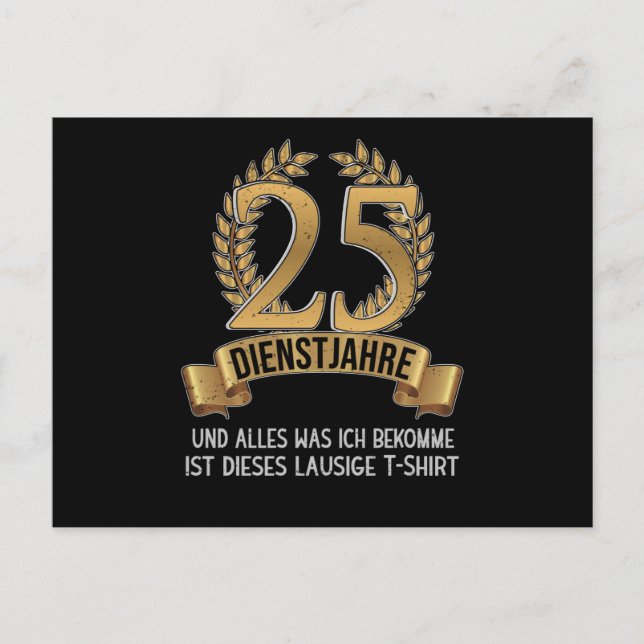 Company Anniversary 25 Years Of Employees Company Postcard (Front)