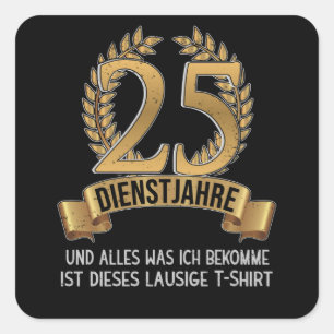 Company Anniversary 25 Years Of Employees Company Square Sticker