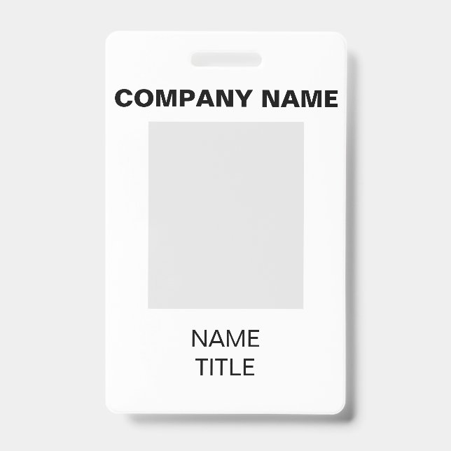 Company Badge ID Badge (Front)