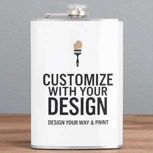 Company Branded Custom Minimalist Personalised   Hip Flask
