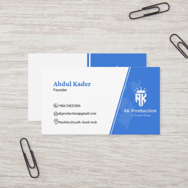 Company Business Card (Front/Back In Situ)