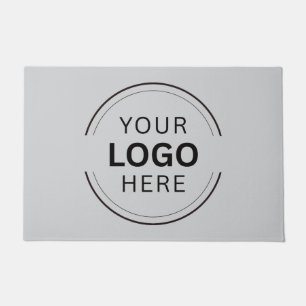 Company Business Logo Black Modern Professional Doormat