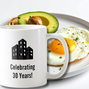 Company Business Logo Celebrating # Years Custom Coffee Mug