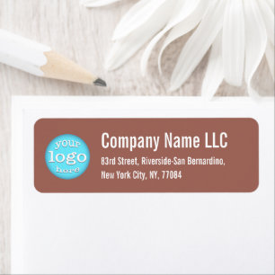 Company Business Logo Copper Rust Return Address Label