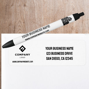 Company Business Logo Professional Return Address  Label