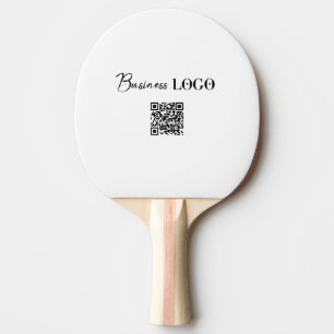 Company Business Logo & QR Code Table Tennis Ping Pong Paddle