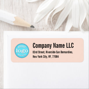 Company Business Logo Rose Gold Return Address Return Address Label