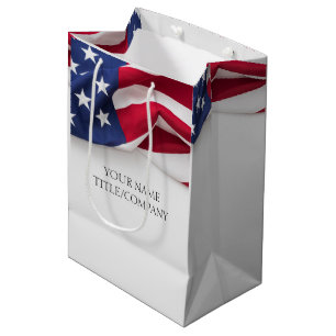 Company Business Marketing American Flag Medium Gift Bag