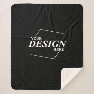 Company Business Name Design Your Own   Sherpa Blanket