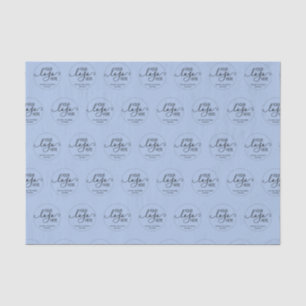 Company Business Personal Logo Branding Dusty Blue Tissue Paper