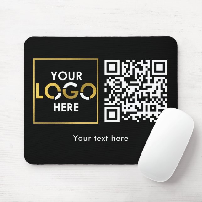Company Business Your Logo Here QR Code Modern Mouse Pad (With Mouse)