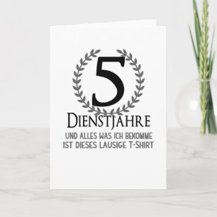 Company Celebration 5 Year Anniversary Employee Card