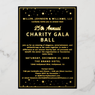 Company Charity Gala Ball Elegant Black All